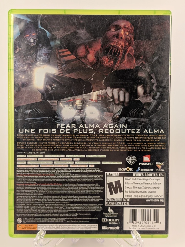 F.E.A.R. 2: Project Origin FEAR 2 (Xbox 360)➡️CIB - Tested - Near Mint 📀! - Image 2 of 4