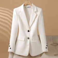 Business Women Fall Winter Slim Career Elegant Workwear Suit Blazer Jacket Coat