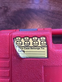 LEGO Vintage 1985 Red Plastic Carrying Case / Storage Case-Full of Legos-L@@k