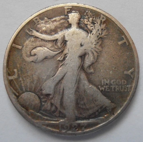 Photo of a 1927-S Walking Liberty Half Dollar from an eBay listing that sold on Jan 12, 2026