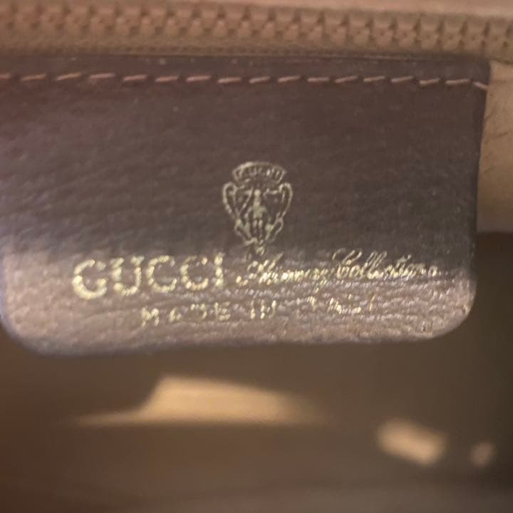 GUCCI Vintage GG Pattern Boston Bag Leather 19cm x 33cm x 15cm Excellent thumbnail 5