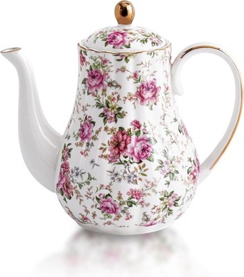 Tea Pot, Porcelain Teapot 37oz,tea pots for tea party,Tea Infuser Pots for