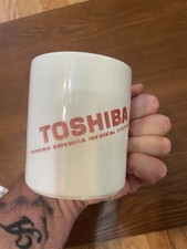 Vintage Toshiba America Medical Systems Red Logo Coffee Mug Rare Promo Cup