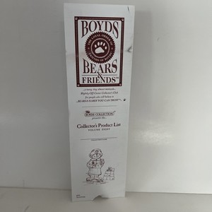 Boyds Bears Collector's Product List Volume Eight Issue 10/99 S’00