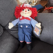 New Raggedy Andy Plush Classic 16'' Doll Rag Toy Handmade Aurora Boy Big NWT