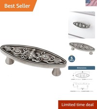 5 Pack Brushed Pewter Cabinet Handles 3 inch 76mm Kitchen Cabinet Handles and...