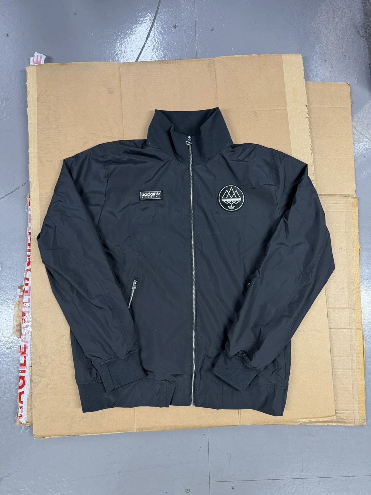 New Adidas SPZL Spezial SS26 Hudswell Jacket Black Size Large 24.5" PTP