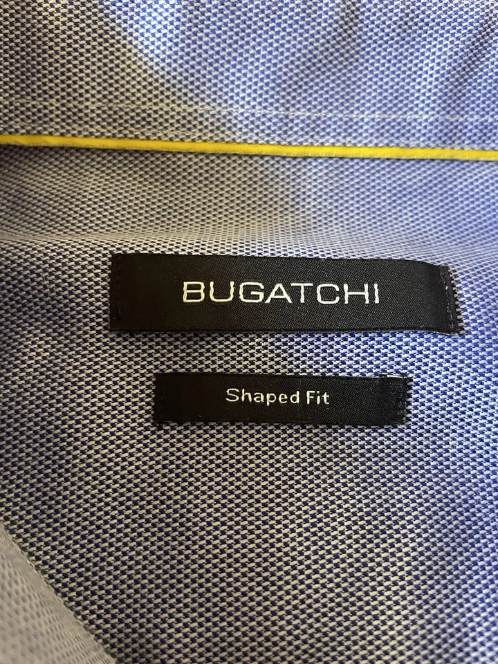BUGATCHI Shirt Medium Mens Button Up Short Sleeve Mens - Image 3 of 4