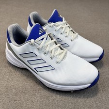 Adidas ZG23 Lightstrike Pro Golf Shoes Cleats White Royal Blue Men s Size 8 EUC