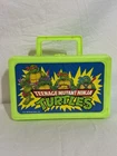 Vintage 1990 Teenage Mutant Ninja Turtles Green Crayon School Box - Used