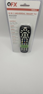 QFX(R) REM-6 QFX 6-in-1 Universal Remote with Glow-in-the-Dark Butto (FVS013044)