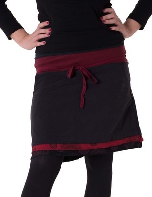 Vishes Fleece Rock Warm Lagenlook Mit Hosentaschen Bindeband Baumwollbund