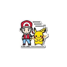 Pikachu and Red- Pokemon Sticker B-SIDE LABEL Pokemon Center Made in Japan New