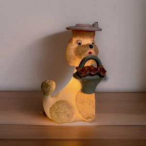 LED　光るキャンパス　仔犬とキャンドル（Silent Night） Poodle Night Light | eBay