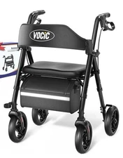 Walkers for Seniors, Z21 Rollator Walker with Seat Supports 350lbs  R03