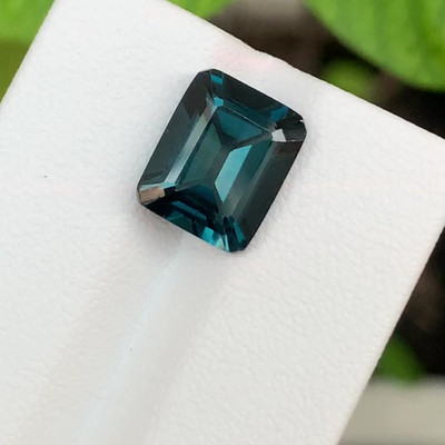 London Blue Topaz 4.26 Ct Emerald Cut Loose Gemstone 9x11mm Deep Blue