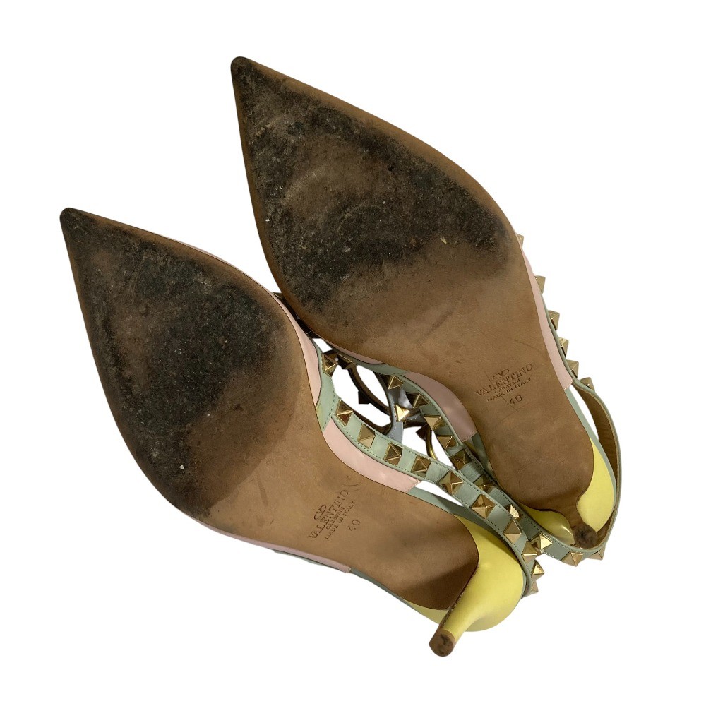 VALENTINO GARAVANI Rockstud Strap Pumps, Size 40 Pink Women USED thumbnail 6