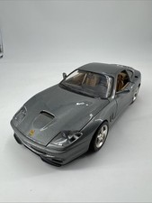 BURAGO SILVER 1996 FERRARI 550 MARANELLO 1/18 SCALE DIECAST MODEL CAR - NO BOX