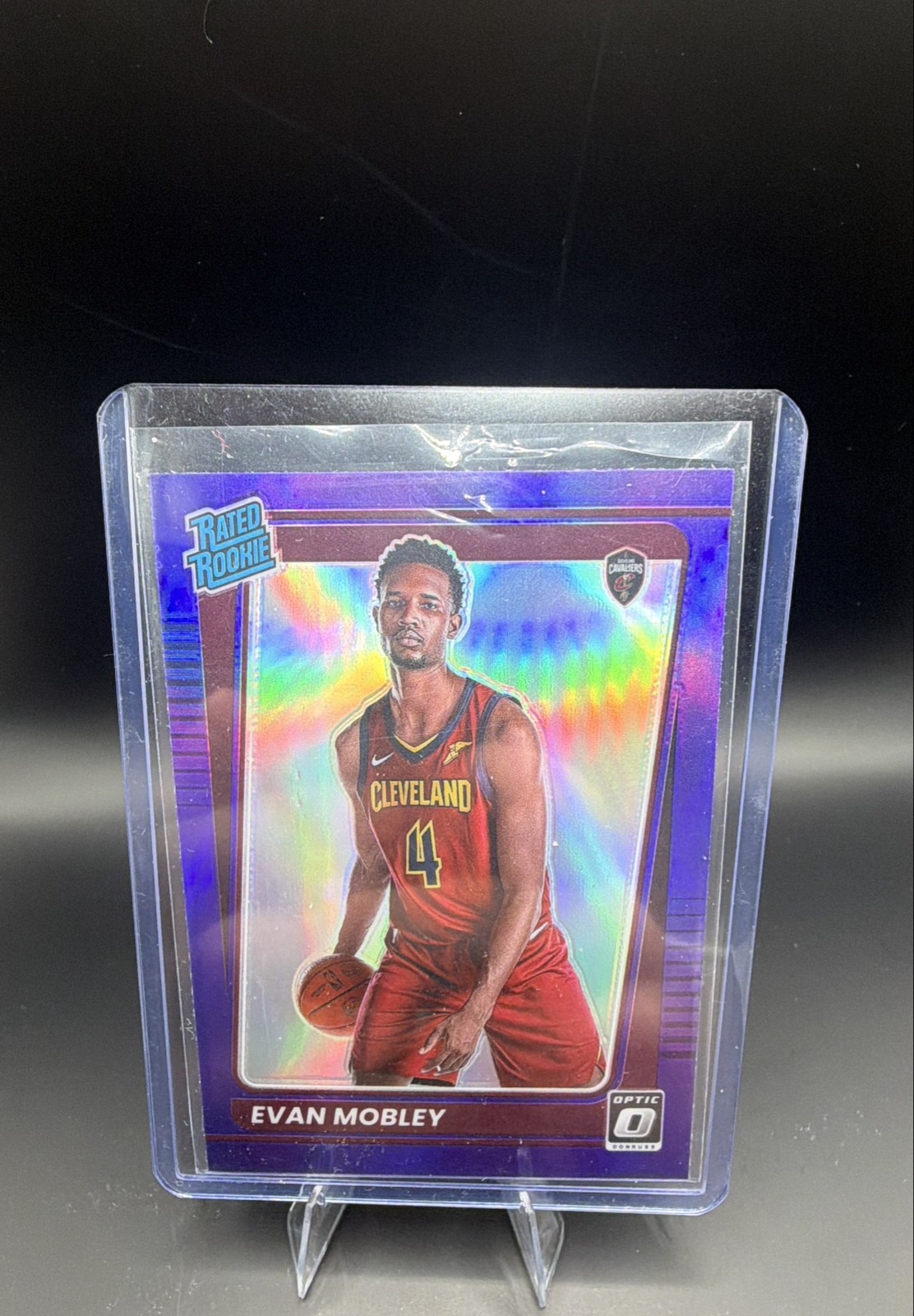 2021-22 Panini Donruss Optic - Rated Rookie Evan Mobley #175 Purple Prizm (RC)