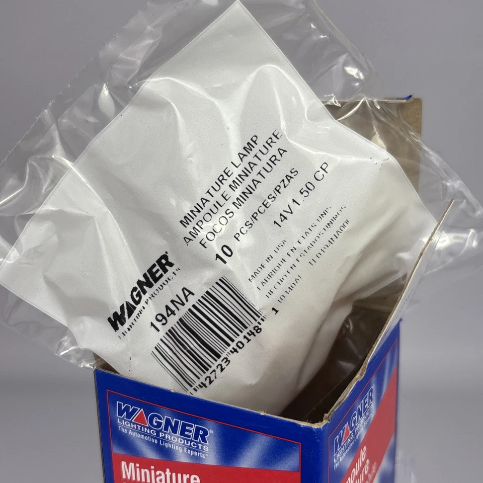 Bombilla de señal de giro Wagner ámbar estándar caja multiusos/10 HECHA EN EE. UU. Foto 4 de 4