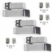 Ford Mustang 1971 - 1973 Airplane 2pt Gg Lap Bench Blt Kit Wbkts 3 Belts