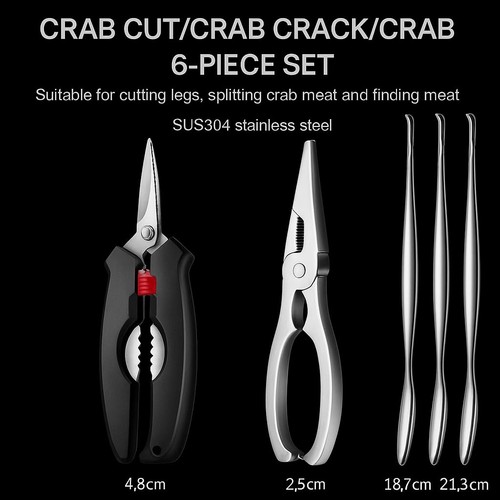 Premium Meeresfrüchte Cracker Set - Edelstahl Krabben Bein Cracker, Hummer Shel... - Bild 7 von 9