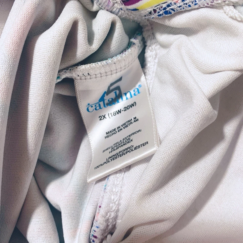 Top de baño Catalina Tankini para mujer 2x 18/20 W traje de baño halter top cachemir Foto 4 de 4