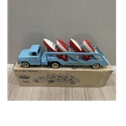 Tonka Toys No. 41 Boat Transport Blue Pressed Steel Truck w/Boats & Original Box