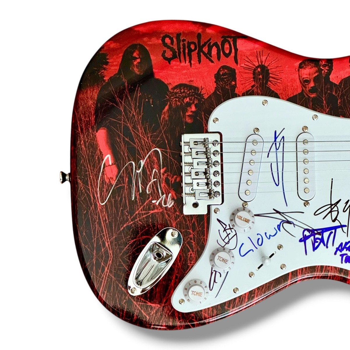 Slipknot Signed Guitar Custom JSA COA Corey Taylor Clown VMan Mick