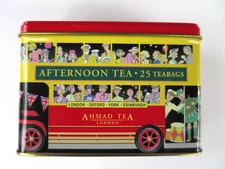 Ahmad Tea English Breakfast Collectible Tin London Double Decker Bus