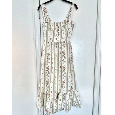 Reformation Maegen Linen Dress in Heath Floral Sz. 4