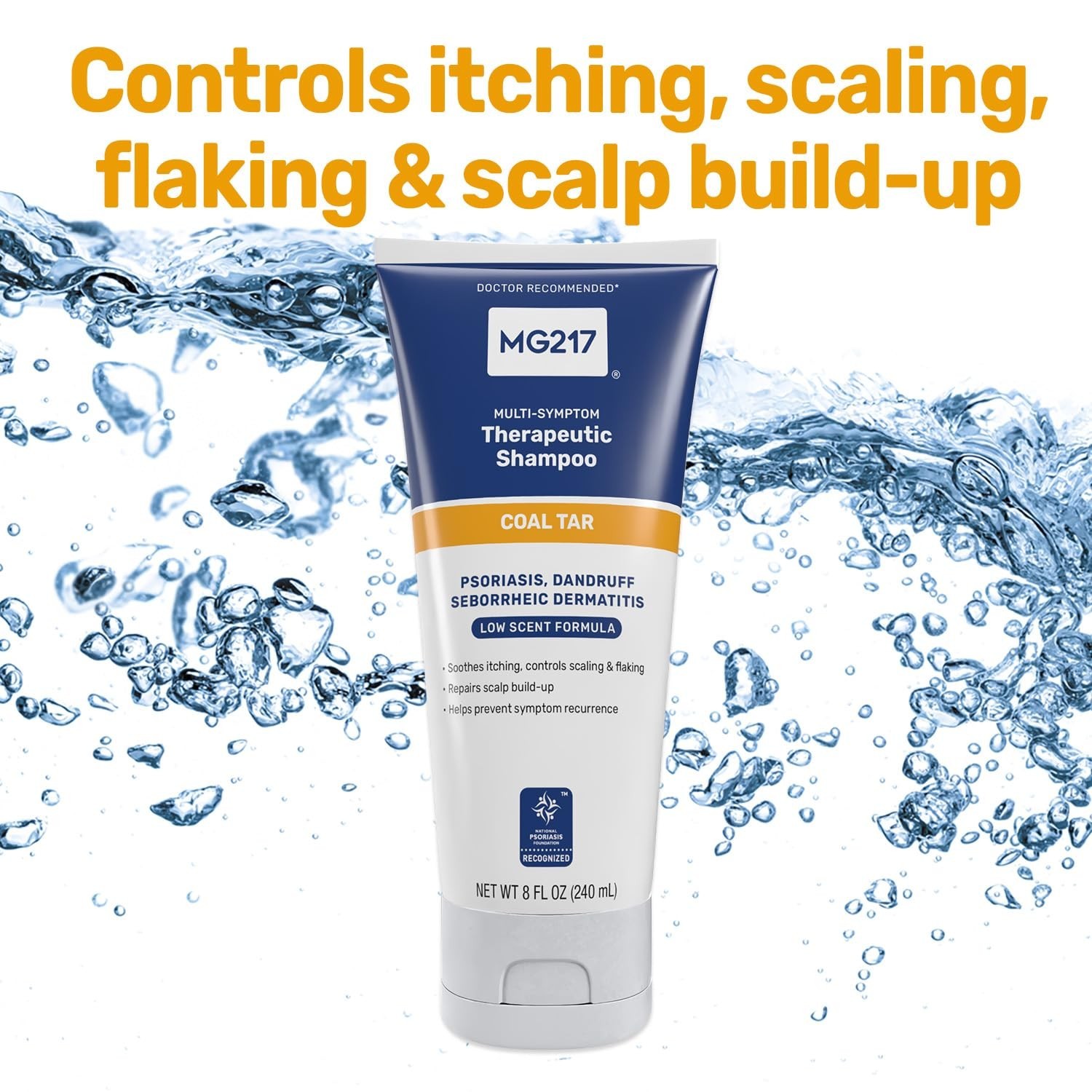 MG217 Psoriasis Medicated Conditioning Shampoo with 5% Coal Tar 8 oz Pack of 1