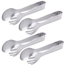 HINMAY Serving Tongs 8-Inch Stainless Steel Salad Tongs Fork and Spoon Tongs,...