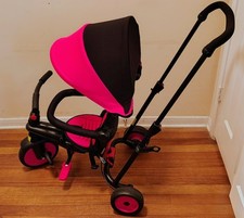 SmarTrike 6-in-1 Pushchair, Stroller, Tricycle, One Hand Steering, Pink & Black