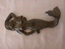 Vintage Mermaid Hook Wall Towel Coat Nautical Rustic Cast Iron Hanger Metal New