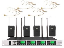 Theater Wireless Headset System 4 Channel Selectable Frequency Rack Mountable
