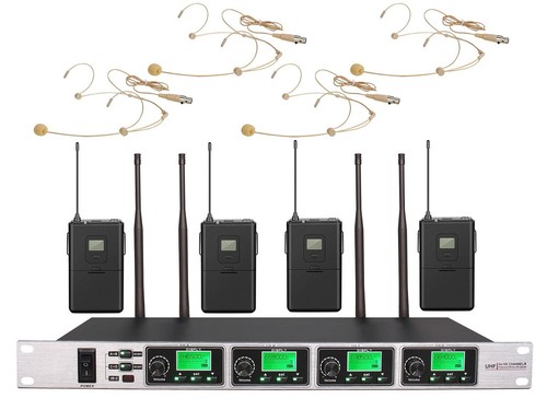 Theater Wireless Headset System 4 Channel Selectable Frequency Rack Mountable - Picture 1 of 2