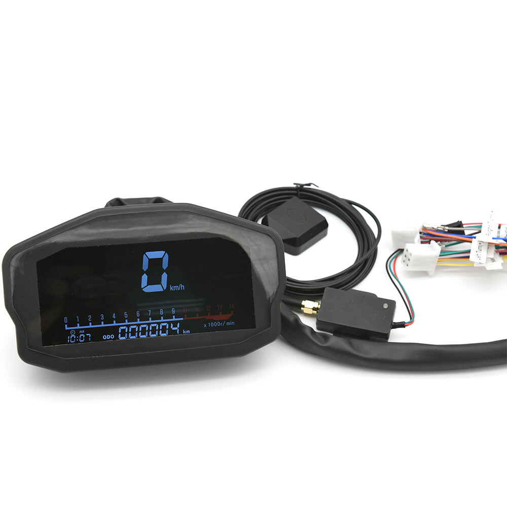 Universal 85mm Digital 3 In 1 Multi-function GPS Speedometer Odometer With 8 Colors Backlight For Van Ship Motorcycle High Precision - Foto 8