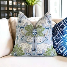 Happy Jaguar Printed Throw Pillow Cover 18x18 20x20 22x22 24x24 12x20 14x22 16x2