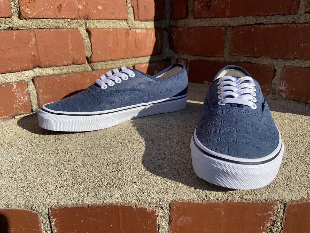 Vans Authentic Deboss OTW Off The Wall Blue Skate Sneaker  display picture 2
