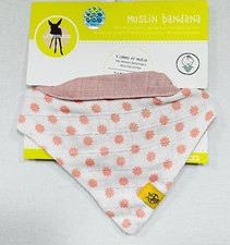 NEW Lassig "Little Chums Stars" Organic Cotton Muslin Bandana Adjustable Bib