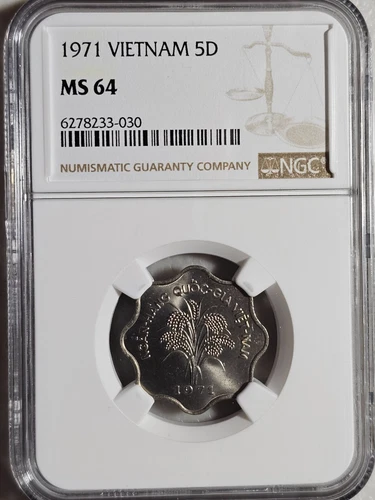 South Vietnam 5 Dong 1971 NGC MS 64