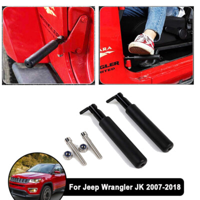 Pair Foot Pegs Rests Pedal Foot Rest Kick Panel for 2007+ Jeep Wrangler JK JL