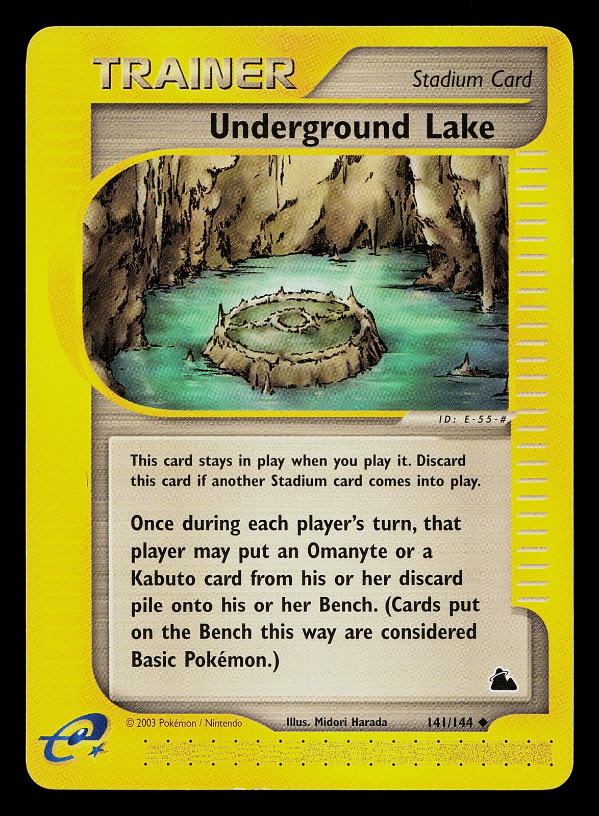 Pokemon Card - Underground Lake Skyridge 141/144 Uncommon Non-Holo