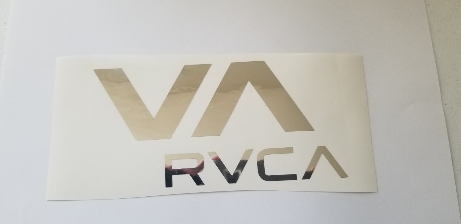 RVCA mirror chrome ruca decal stickers .