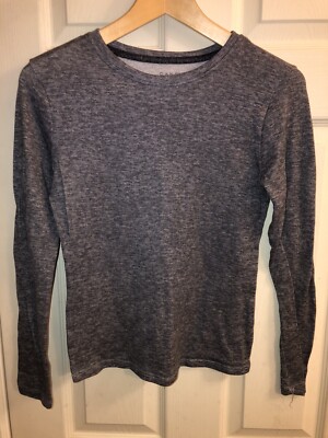 danskin women's Long sleeved t shirt Small Grey Cropped