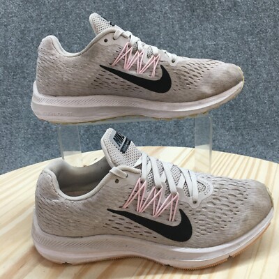 Nike Shoes Womens 6 Zoom Winflo 5 Running Sneakers Pink Lace Up Low AA7414-013