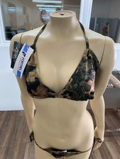 2 piece string Bikini  Camouflage Swim suit Swim Top and Bottom True Timber Camo