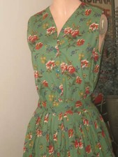 vintage Ex -Aequo Paris FLOWER Print 2 PC Set TOP SKIRT