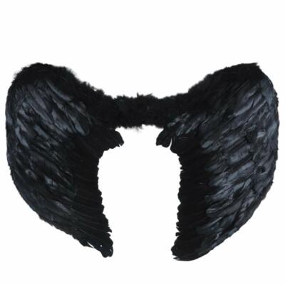 Black Feather Fairy Godmother Angel Devil Wings LARP Cosplay 